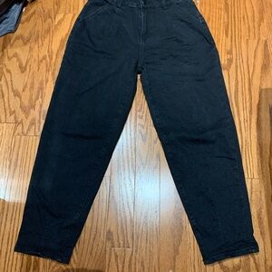 80s 90s Stylish Black barrel Jeans